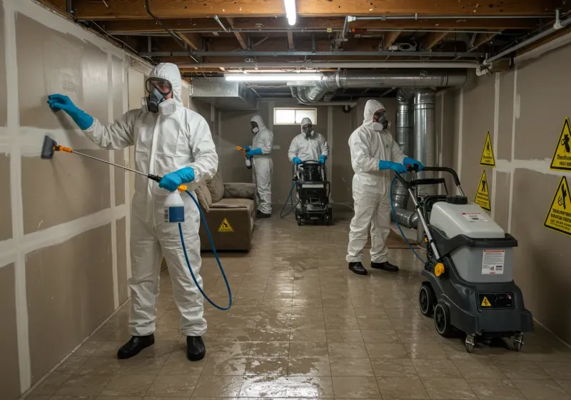 Basement Moisture Removal and Structural Drying process in Hamilton County, TN